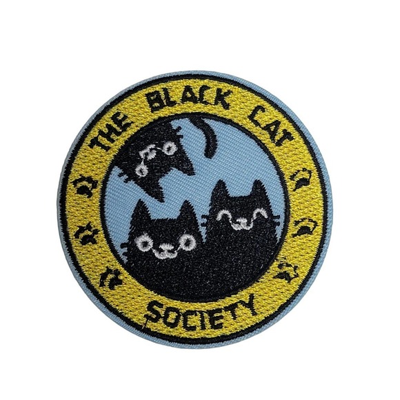 Black Cat Society Accessories - Black Cat Society Iron On Patch 2.5"